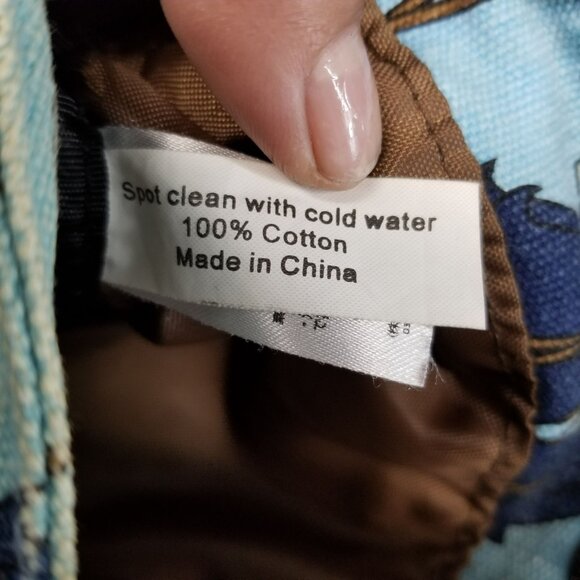 Kavu Bag Womens 11x8 Light Blue Floral Cotton Canvas Crossbody *Read* - Picture 5 of 15